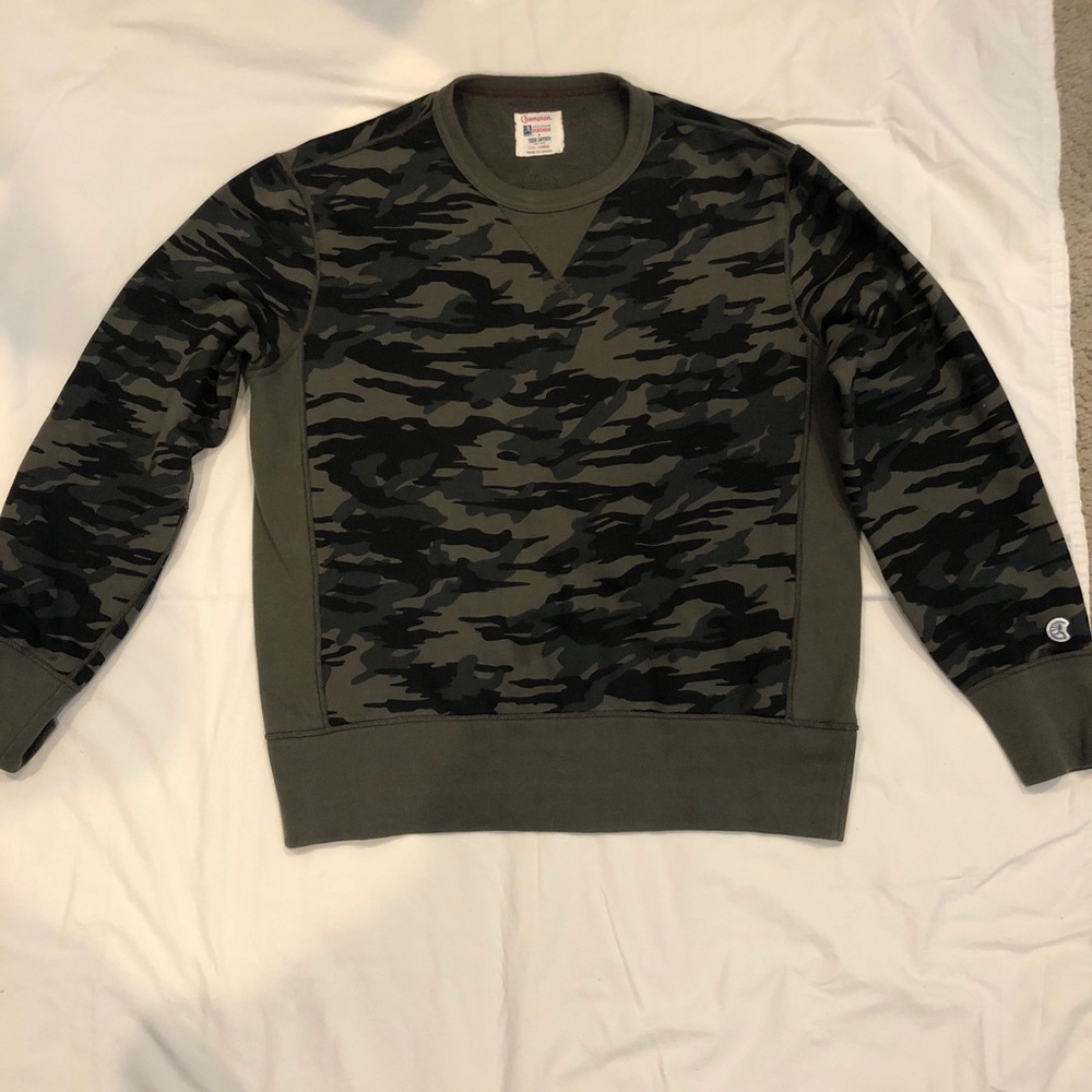Todd Snyder green Camo sweatshirt Large